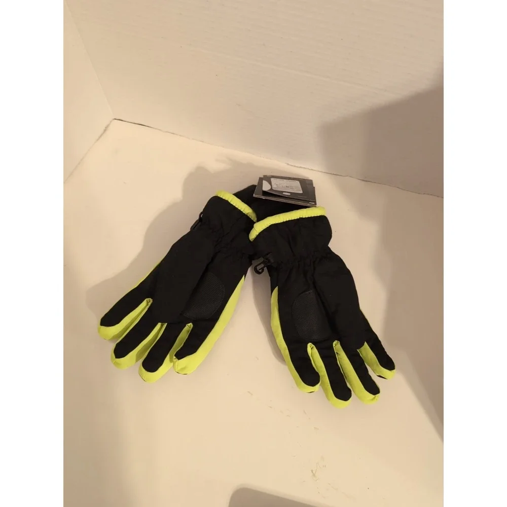 NEW Nike Youth Boys Black Neon Insulated‎ Snow Ski Gloves Winter